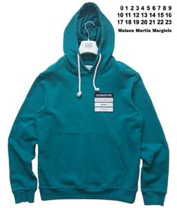 美品 希少◆ Maison Margiela◆ メゾン マルジェラ ⑭ ◆STEREOTYPE HOODY スウェット パーカー グリーン フーディー 48 メンズ ジャケット