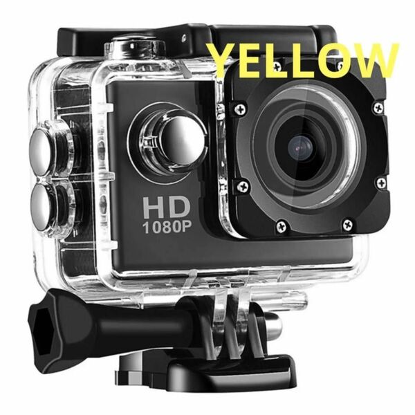 アクションカメラ SJ4000E　イエロー　防水 水中カメラスポーツカメラ 高画質 