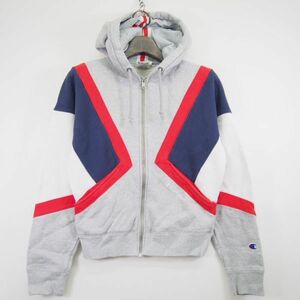 チャンピオン Champion リバースウィーヴ REVERSE WEAVE 単色青タグ フルジップ スウェットパーカ*フーディー(XS/JPN-M)グレー系/386