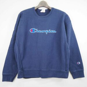 チャンピオン Champion リバースウィーヴ REVERSE WEAVE 単色青タグ ワッペン スウェットシャツ トレーナー(XL/JPN-3XL)ネイビー/399