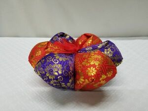 ◆新品◆リン布団 5号 総金花布団 5.0号 5寸 花布団◆赤紫　花型　金襴　布団　おりん　リン　後飾り　リン棒　仏壇　仏具　寺院仏具