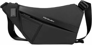 [FENRUIEN] ボディバッグ メンズ 多機能ショルダーバッグ 防水 拡張可能 USBポート付き 肩掛けバッグ 通学 レジャー スポーツ