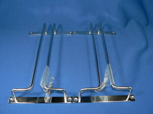 . wistaria commercial firm glass frame 1 ream 18-8 PGL6803 stainless steel silver 2 piece set glass rack unused goods 