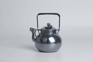 純銀保証 蔵六居造 獣口湯沸 銀瓶 時代物 古美術品 煎茶道具