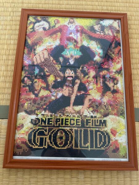 ONE PIECE FILM GOLD ワンピース　フィルム　ゴールド　ワンピース　丸ビーズ　完成品　額縁付き