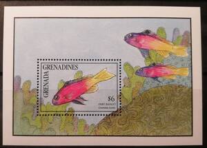 グレナダ・グレナディン 魚(1種小型シート) MNH