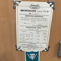 PCN98-459 激安 SHIMADZU SEISAKUSHO 顕微鏡 MICROSCOPE SLB-1 動作未確認 ジャンク_画像4