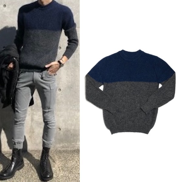 一度着4.2万 20AW ジュンハシモト MOHAIR BY COLOR モヘア ニット モヘヤ junhashimoto AKM 1piu1uguale3