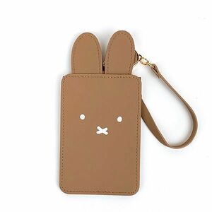  Miffy pass case Brown ticket holder IC card inserting commuting going to school 