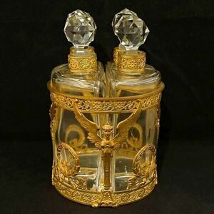 ナポレオン帝政期 フラコン・ド・パルファム 4本セット アンピールスタイル パフューム 香水 瓶 ボトル フランス アンティーク ガラス
