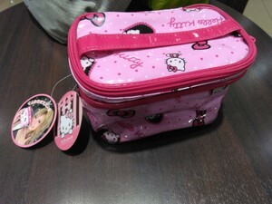 タグ付 ハローキティ キティちゃん バニティポーチ ケース てんちむ ギャル ハート 2段 サンリオ ケース ビニールバッグ 小物入れ 顔 200