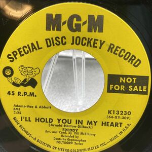 再生良好 EP Freddy By The Way / I'll Hold You In My Heart Freddy Quinn - MGM Records K13230 US 1964 PROMO