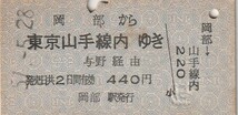 Y552.高崎線　岡部から東京山手線内ゆき　与野経由　51.5.28　シミ有_画像1