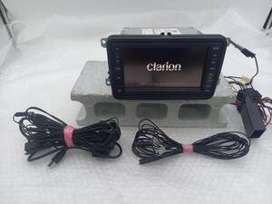 フォルクスワーゲン GOLFより Clarion クラリオン J1KDC2A16A ナビモニター CD/DVD/地デジ/FM/AM/Bluetooth 中古 ☆050901ｓ