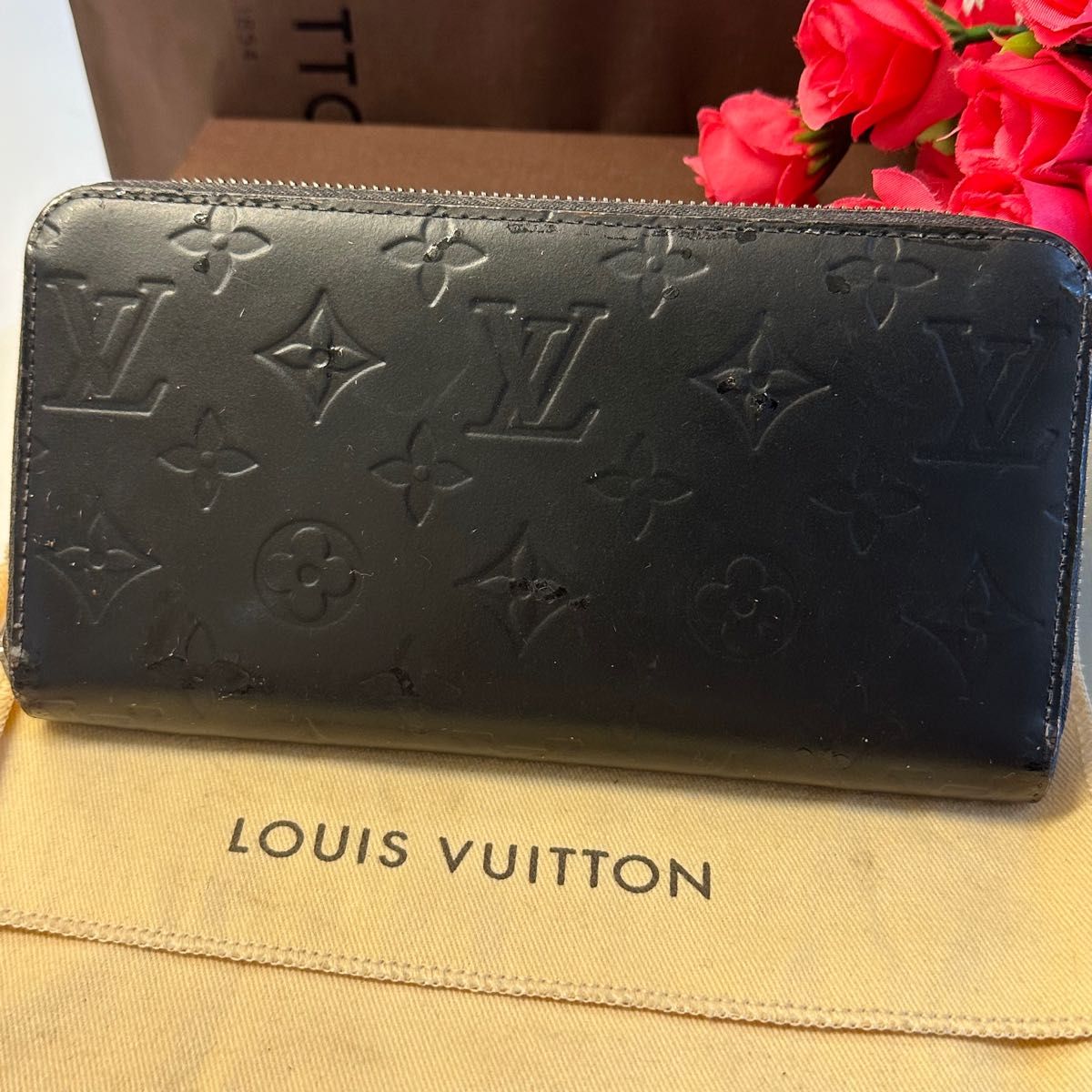 未使用に近い ルイヴィトン LOUIS VUITTON ヴェルニ 財布 長財布