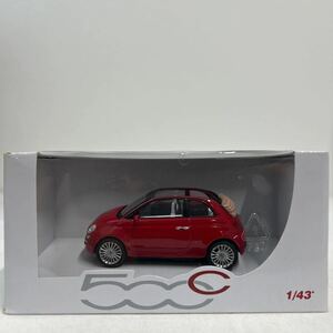 FIAT ディーラー特注 MONDO MOTORS 1/43 FIAT500C Red フィアット 500 C Cabrio カブリオ ミニカー モデルカー