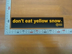 新品CHIEMSEE(キムジー)don't eat yellow snowステッカー黒