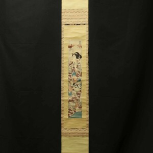 Art Auction [Copy] ■ Kunisada Utagawa (Toyokuni III) ■ Paperback Ukiyo-e painting of beautiful women, scroll binding Tanabata Beauty 230724005, painting, Ukiyo-e, print, Beautiful woman painting