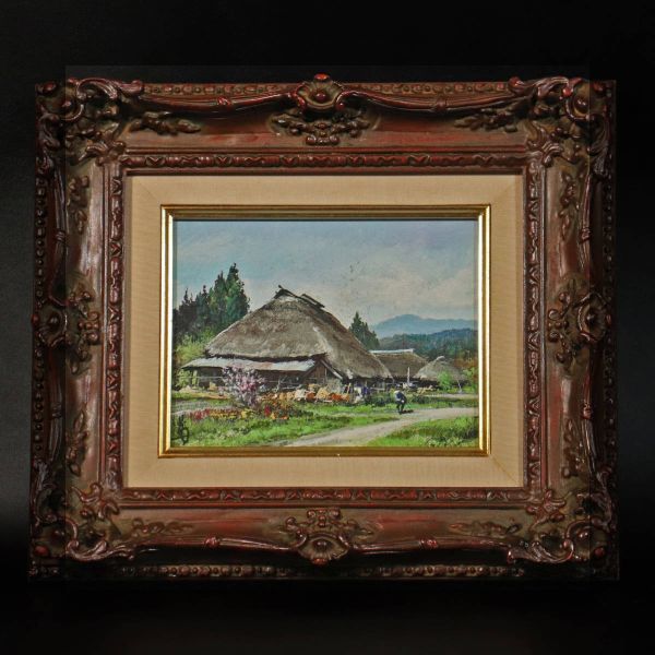 [Authentic] ■ Kiichiro Hayashi ■ Aizu Tajima Oil painting/0 size Authentic guaranteed 230516035, Painting, Oil painting, Nature, Landscape painting