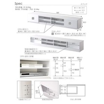 テレビ台180cm　75インチ対応　ブラック 鏡面　黒　テレビボード ＴＶ台 ＴＶボード　ローボード　耐震　地震対策 転倒防止 キャスター付き_画像7