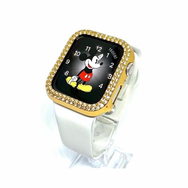 ★残り1点★ Apple Watch ダイヤカバー ベゼル ゴールド Series 6 5 4 3 2 1 SE 対応 