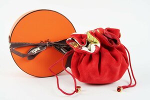 【新品同様・未使用】HERMES エルメス プティアッシュ 巾着 ポーチ 小物入れ ブランド 小物【OY25】