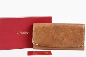 【新品同様・未使用】Cartier カルティエ 2C マルチェロ 二つ折り長財布 ブランド 小物【OY55】