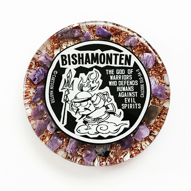 Bishamonten★Seven Lucky Gods★Clean your aura!★Magical oil★Purification & healing & crisis avoidance★Flower of Life★Cylinder shape (large)★Orgonite, Handmade items, interior, miscellaneous goods, ornament, object