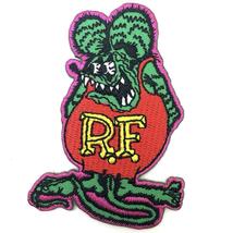 ★新品 アメカジ ワッペン ラットフィン RAT FINK　アップリケ セレクト アイロン WAPPEN 簡単貼り付け アップリケ 刺繍_画像1