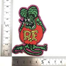 ★新品 アメカジ ワッペン ラットフィン RAT FINK　アップリケ セレクト アイロン WAPPEN 簡単貼り付け アップリケ 刺繍_画像2