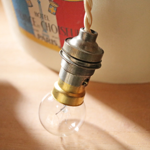 A* いぶし銀 シルバー 真鍮 ソケット ランプ フランス アンティーク/吊り下げ 英国 北欧 照明 イギリス カフェ レトロ アトリエ ライト
