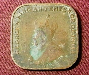 海峡植民地　1セント　1920年 K　20mm　コイン 硬貨 (B)