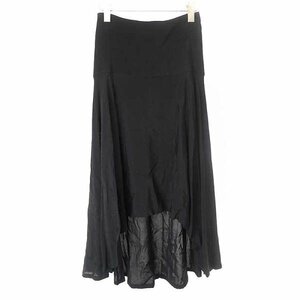 Yohji Yamamoto FEMME ヨウジヤマモトファム 04SS レーヨンロングスカート ブラック サイズ:1 レディース ITF1ZJPJTLNK