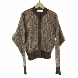 mame kurogouchimame black go chi21AW Paisley Jacquard Knitted Cardiganpeiz Lee cardigan Brown size :1 IT5BXGA93YWS