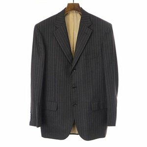 Brioni ブリオーニ Super150's ウールマルチストライプセットアップスーツ チャコールグレー サイズ:48 メンズ IT75PKFPIXDQ