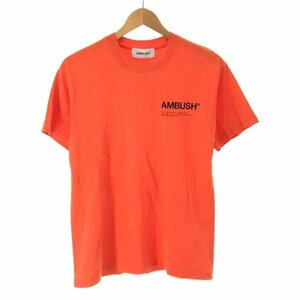 AMBUSH アンブッシュ ロゴプリントクルーネックTシャツ オレンジ サイズ:2 メンズ IT58Y6V8TJQR