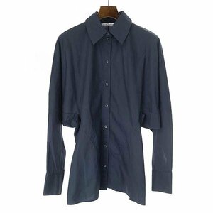 Acne Studios Acne s Today oz do Le Mans sleeve button down shirt blue size :36 lady's ITQ1JJ8X39KC