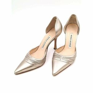 MANOLO BLAHNIK マノロブラニク ポインテッドトゥハイヒールパンプス シルバー サイズ:36 レディース IT02TVYS7P62