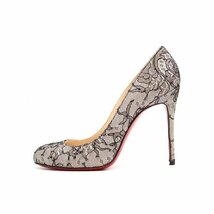 Christian Louboutin クリスチャンルブタン フラワーレースハイヒールパンプス ブラック サイズ:38 レディース ITM7AYSKOJM2_画像2