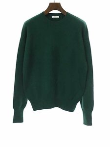 BODHIbo-ti21AW BD CASHMERE HEAVY SWEATSHIRT вырез лодочкой кашемир вязаный свитер зеленый 1 ITVA7FUNP0O6