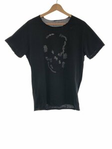 lucien pellat-finet ルシアンペラフィネ スカルステッチカットオフTシャツ ブラック M IT7JII540GJE