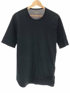 REGULATION Yohji Yamamoto MEN レギュレーション ヨウジヤマモト メン 19SS レイヤードデザインコットンTシャツ ブラック １ IT53ZI5LJSEO