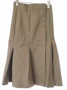 sacai サカイ 22AW Chalk Stripe Skirt チョークストライプ ウールスカート ベージュ 0 IT00PFIEQ578