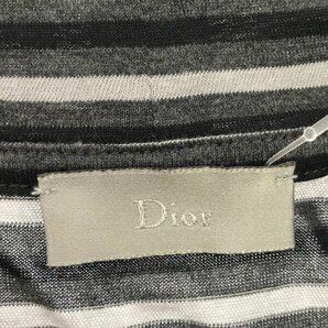 Dior HOMME ディオールオム 10AW BEE刺繍 コットンシルクハイネックTシャツ グレー XS IT9QS80CAEEFの画像3
