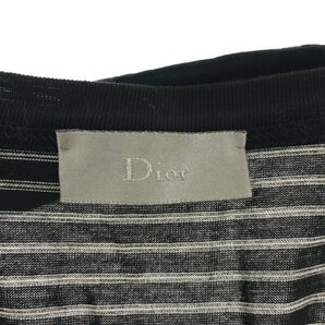 Dior HOMME ディオールオム 07SS エポレットボーダーTシャツ ブラック S IT2TTHCS5DG4の画像3
