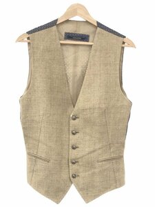 TAGLIATORE Tagliatore BRIANlinen cotton gilet the best beige 48 ITADYH9PUSS5