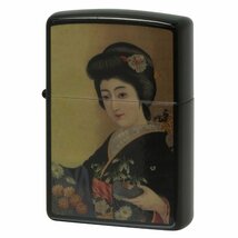 絶版/ヴィンテージ Zippo ジッポー 中古 2005年製造美人画 和服美人 反物 蒔絵 [N]未使用・新品_画像1