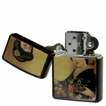 絶版/ヴィンテージ Zippo ジッポー 中古 2005年製造美人画 和服美人 反物 蒔絵 [N]未使用・新品_画像3