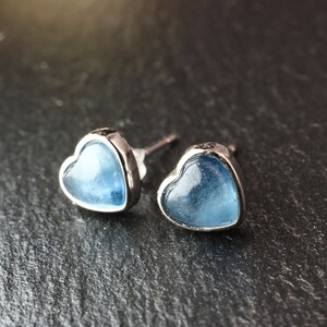  natural aquamarine silver earrings 