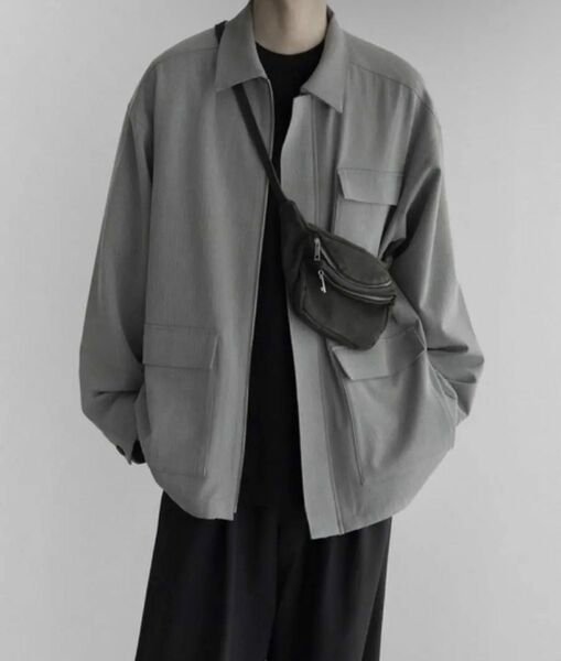 【remer】loose shadow herringbone jacket